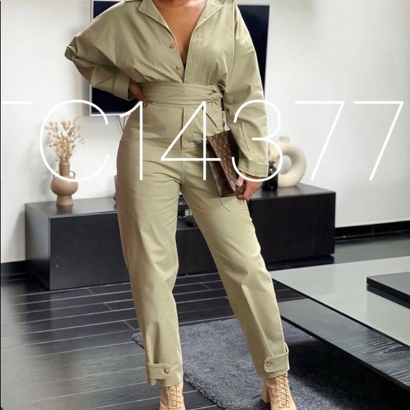 Zara Long Belted Jumpsuit - Picture 7 of 10